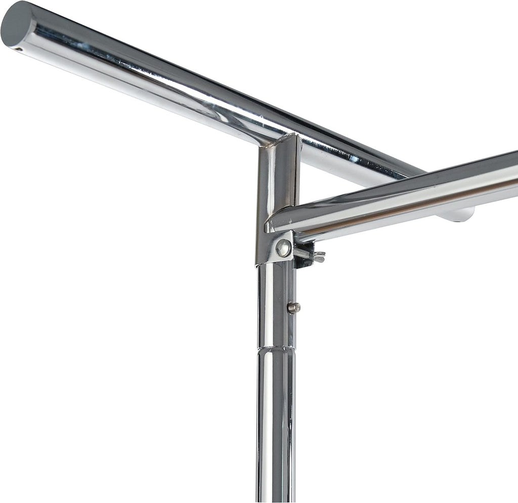 Econoco Commercial Garment Rack - Rolling Clothes Rack, Heavy Duty (Z Rack with Garment Cover, Orange)