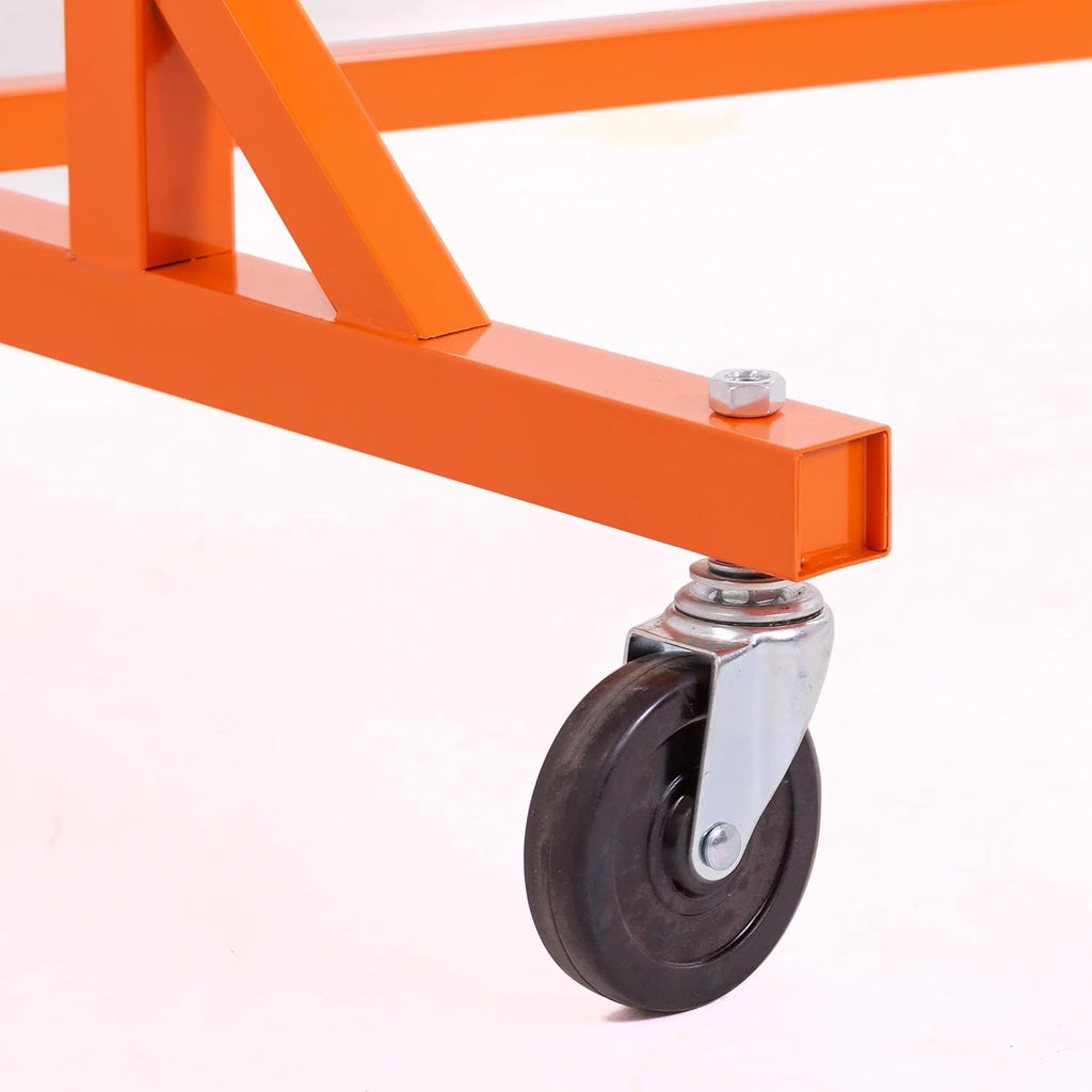 Industrial Garment Rack (Z Rack) - Rolling Clothes Rack, Z Rack with KD Construction with Durable Square Tubing, Heavy Duty Chrome Industrial Garment Rack - Orange