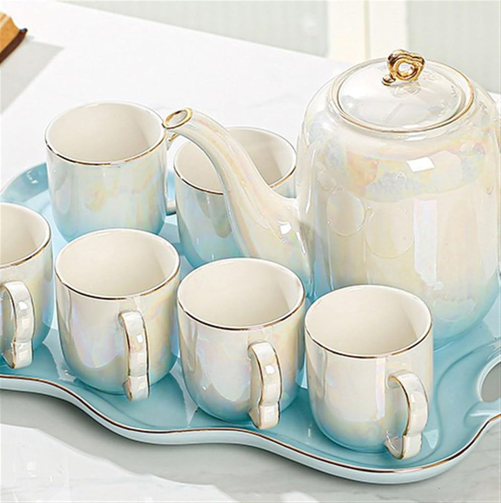 Beverage Serveware Teapot teacup set home living room ceramic hospitality kettle cup tea set teacup set Water Carafe
