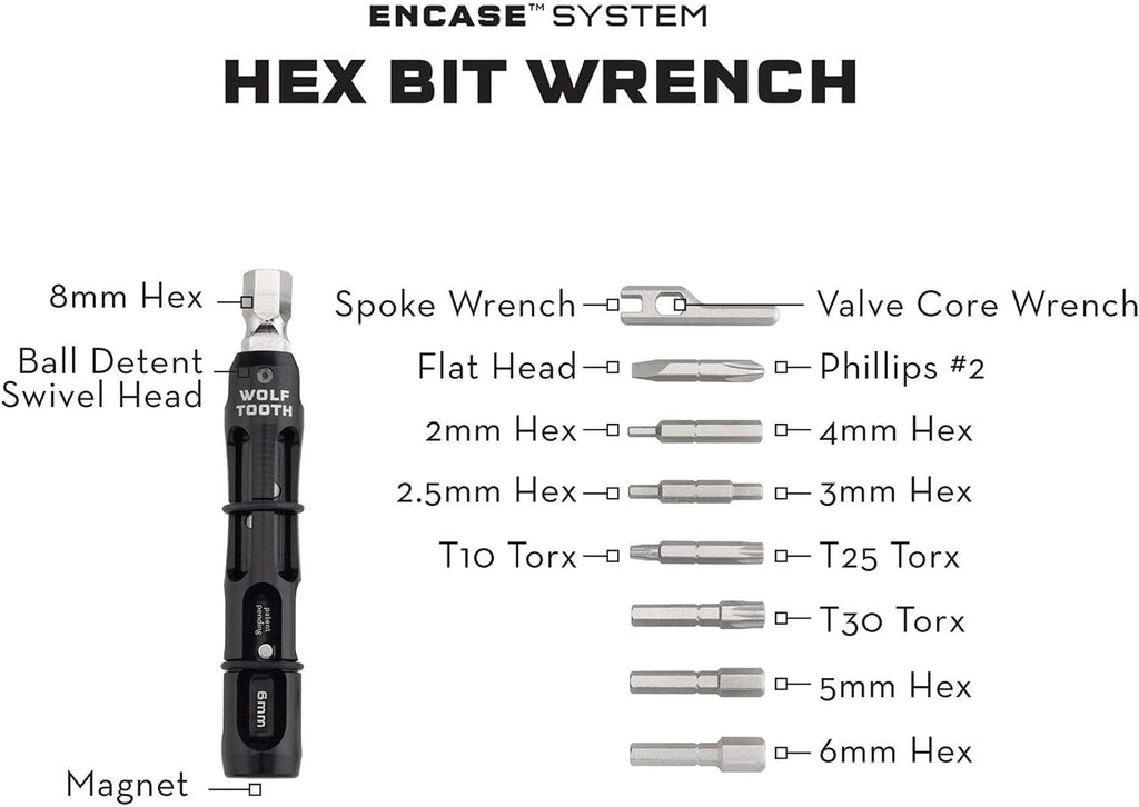 Wolf Tooth Components Encase System Bar Kit One Black, One Size | bike-multifunction-tools