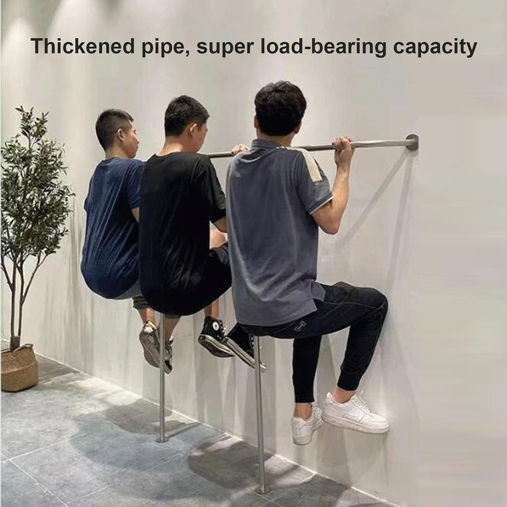 Creative Clothing store clothes Rail Silver Wall mounted Garment Racks, industrial pipe clothing rack T-shaped retail garment display stand, Heavy Duty Closet Storage Organizer Towel Hanging Bar