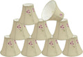 Aspen Creative 30055-9A, Bell Clip-On Chandelier Lamp Shade, Apricot, 3' Top x 6' Bottom x 5' Slant Height, Set of 9
