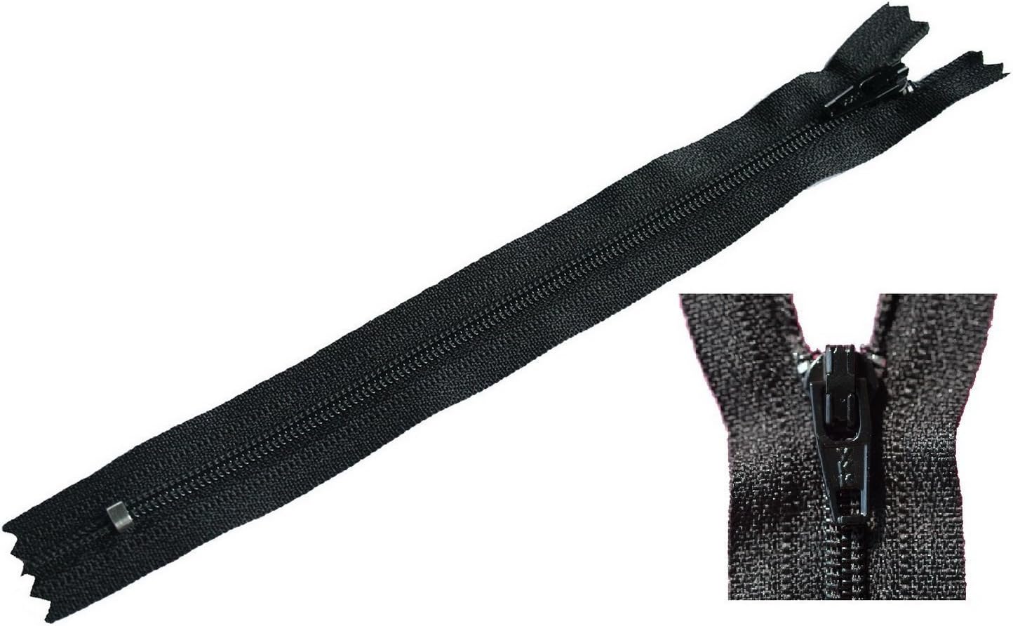 100 YKK Black #3 Skirt and Dress Zipper (108' Inches)