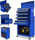 13-Drawer Rolling Tool Chest, 2-in-1 Heavy Duty Detachable Storage Cabinet with Lockable Wheels & Removable Top Box, 600 lbs Capacity for Mechanics, Garage Workshop (Blue)
