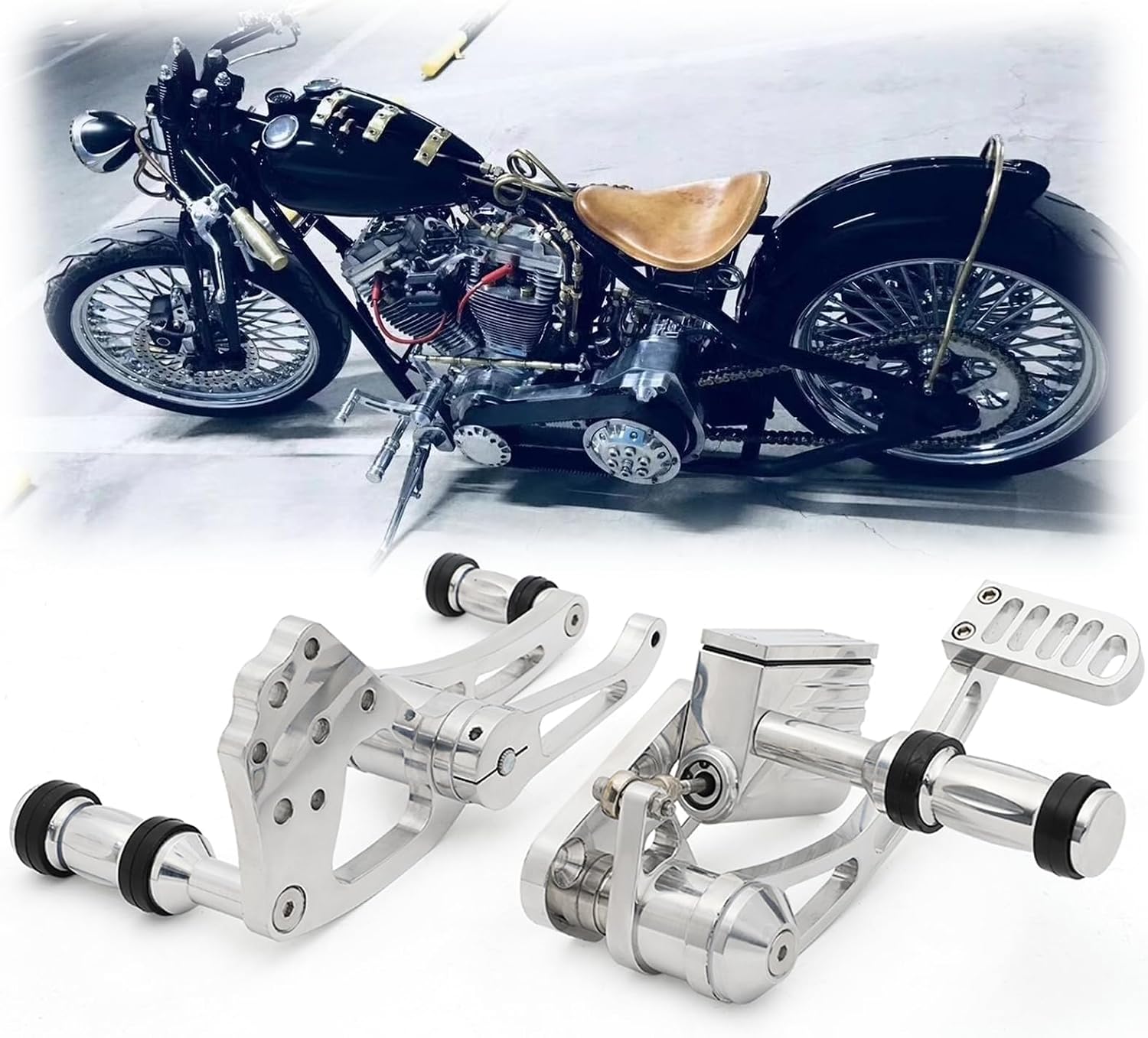 TOFR 3/4' Bore Master Cylinder Forward Controls for Harley Softail 1984-1999 Fat Boy FLSTF Heritage FLST Softail Custom FXSTC Bad Boy FXSTSB Softail Standard FXST for Big Twin Shovelhead