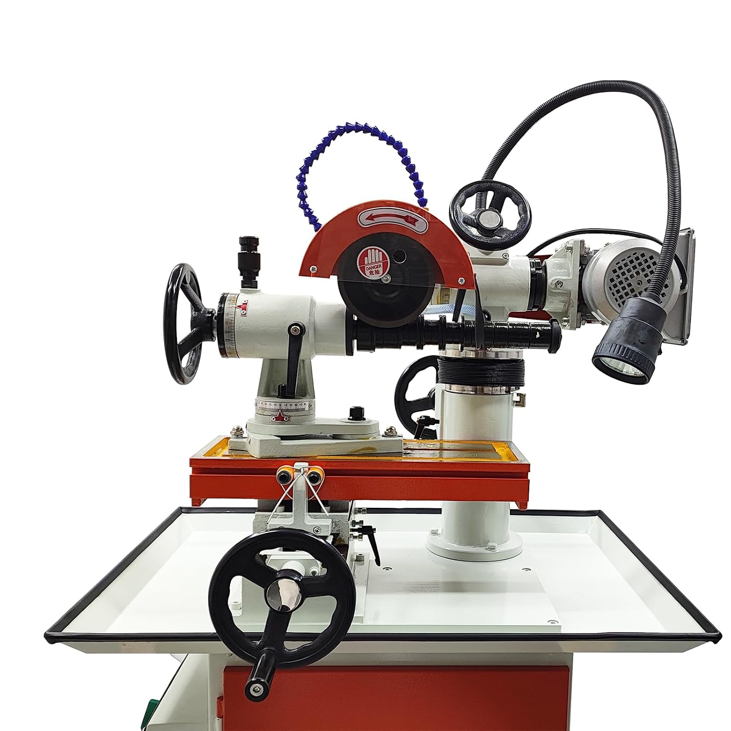 220V 4-in-1 Multi-Tool Sharpener with Speed Control, 370W Power & 150mm Grinding Wheel for Sharpening Saw Blades (Ø90-630mm), Router Bits, Planer Knives & Carbide Blades 3500RPM