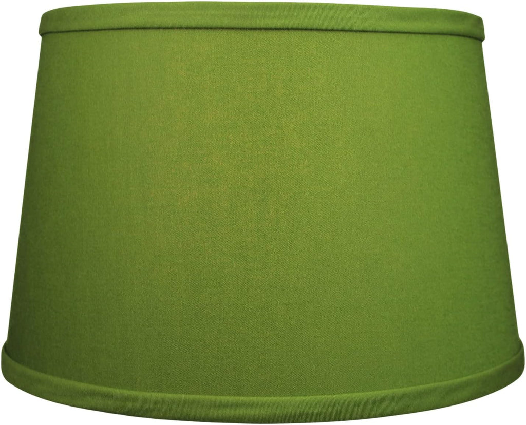 FenchelShades.com Set of 2 Lampshades 10' Top Diameter x 12' Bottom Diameter x 8' Slant Height with Washer (Spider) Attachment. Attaches to Lamps with an existing Harp (not included) (Linen Avocado)