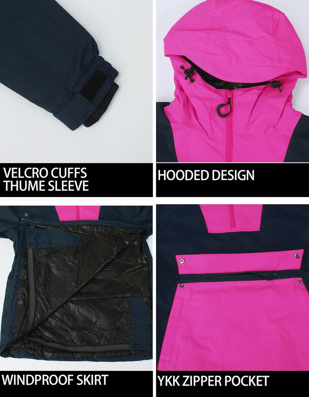 Men Ski Jackets Snowboard Coats Women Waterproof Pullover Jacket Winter Sports Windproof Warm