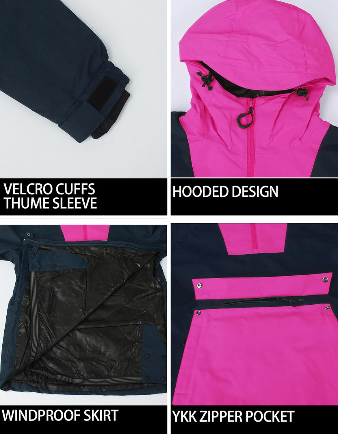 Men Ski Jackets Snowboard Coats Women Waterproof Pullover Jacket Winter Sports Windproof Warm
