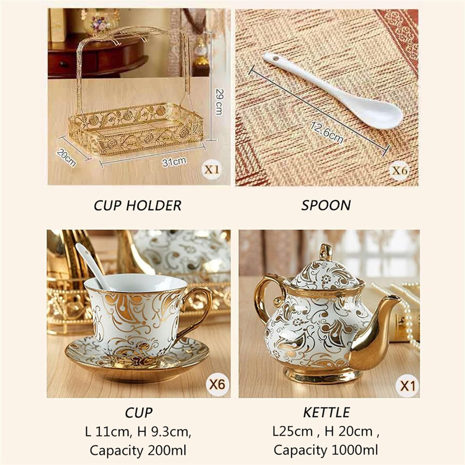 Beverage Serveware Teapot set living room household European ceramic cup heat-resistant cold kettle cold kettle water cup Water Carafe