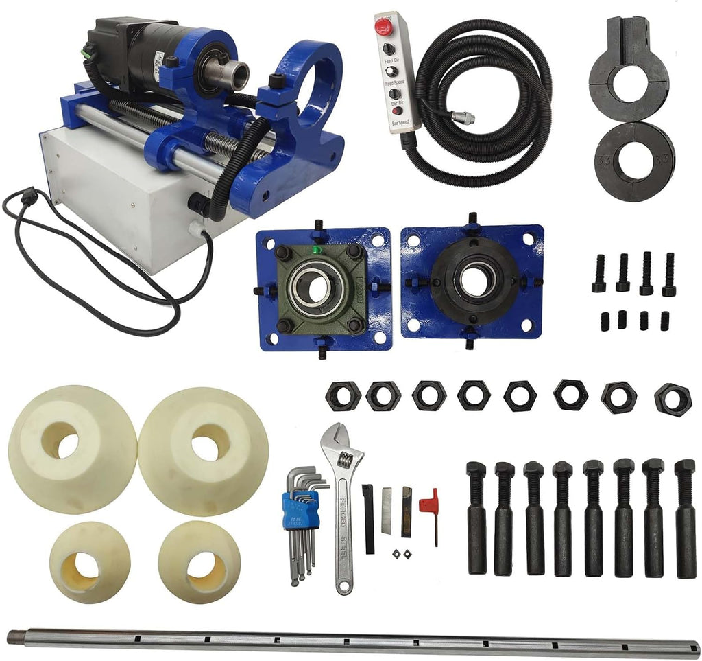 Portable Line Boring Hole Drilling Machine with End Face Repair, 1.77-6.29 Inch Bore Diameter, 5.24ft Bar Rod Control Handle, 110V, 1500W for Excavator Loader Engineering Machinery Boring