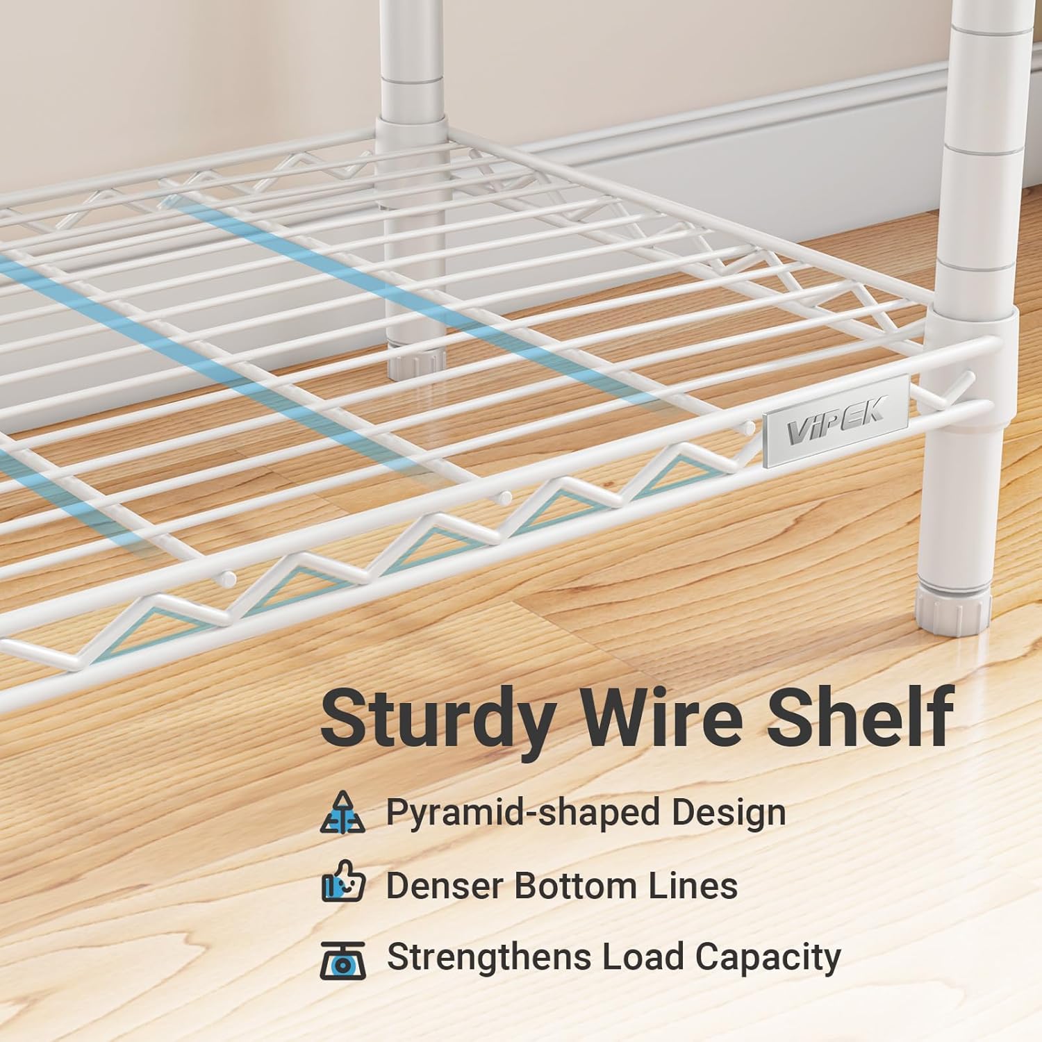 VIPEK V2 Heavy Duty Clothes Rack 4 Tiers Wire Shelving Garment Racks with 3 Hanging Rods Compact Freestanding Closet Metal Closet Rack, Max Load 700LBS, White