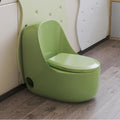 Ceramic Toddler Toilet 7.5' Height Potty Training Commode Bathroom Baby Kids Toilet with Round Quiet Seat & 1.6 GPF Powerful Flush for Daycares Playgrounds Home