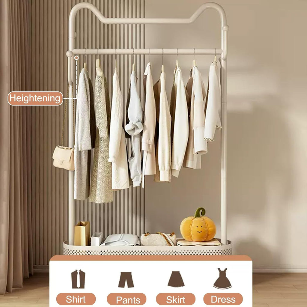 Modern Garment Rack, Clothes Rack, Clothing Rack, Rolling Garment Rack with Shelf, Portable Closet Wardrobe Rack, for Bedroom,Living Room,Clothing Store(Gray,60cm/23.6in)