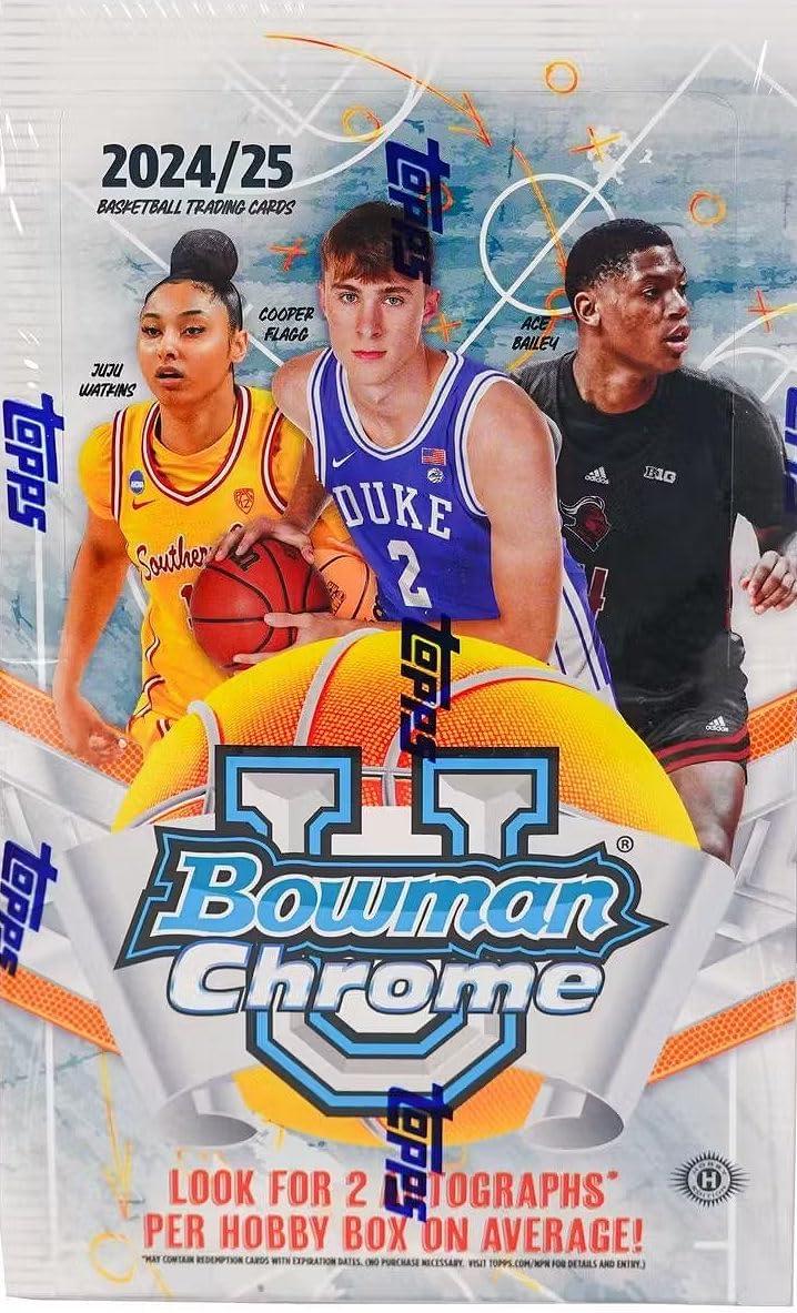 2024/25 Bowman University Chrome Basketball HOBBY box (24 pks/bx)