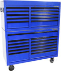 OEM TOOLS 24735 Professional Series 57 Inch Chest and Cabinet Set | Large Mechanic's Tool Box | 22 EVA Lined Drawers Rated for 3240 Lbs. of Storage | Blue