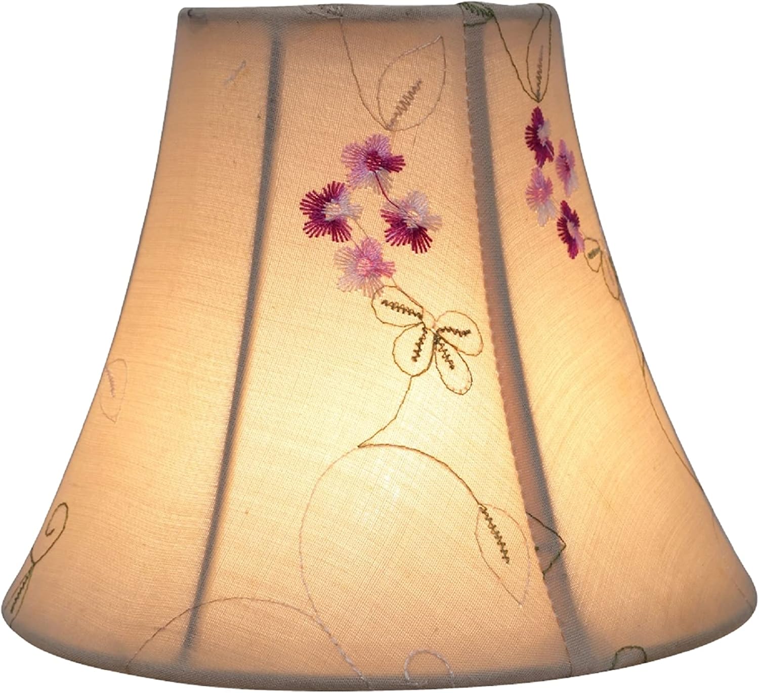 Aspen Creative 30055-9A, Bell Clip-On Chandelier Lamp Shade, Apricot, 3' Top x 6' Bottom x 5' Slant Height, Set of 9