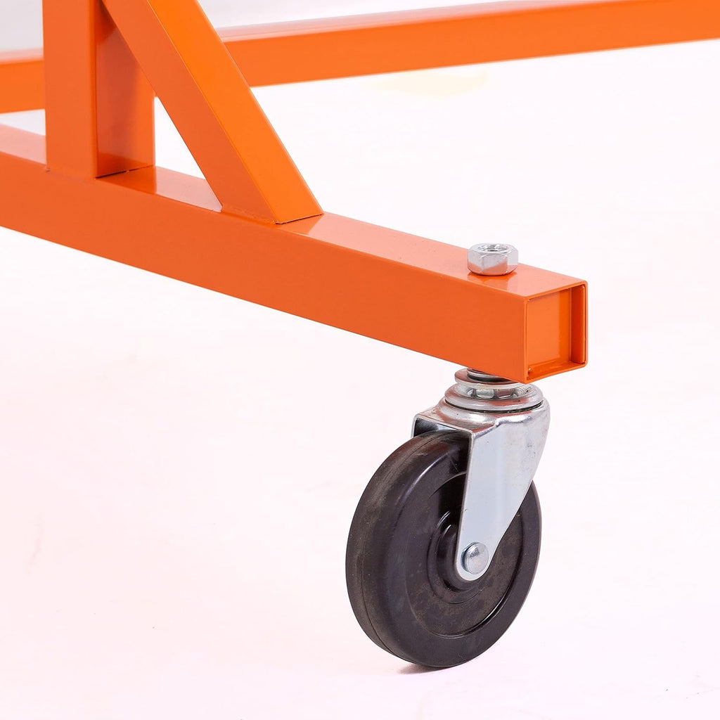 Econoco Commercial Garment Rack - Rolling Clothes Rack, Heavy Duty (Z Rack with Garment Cover, Orange)