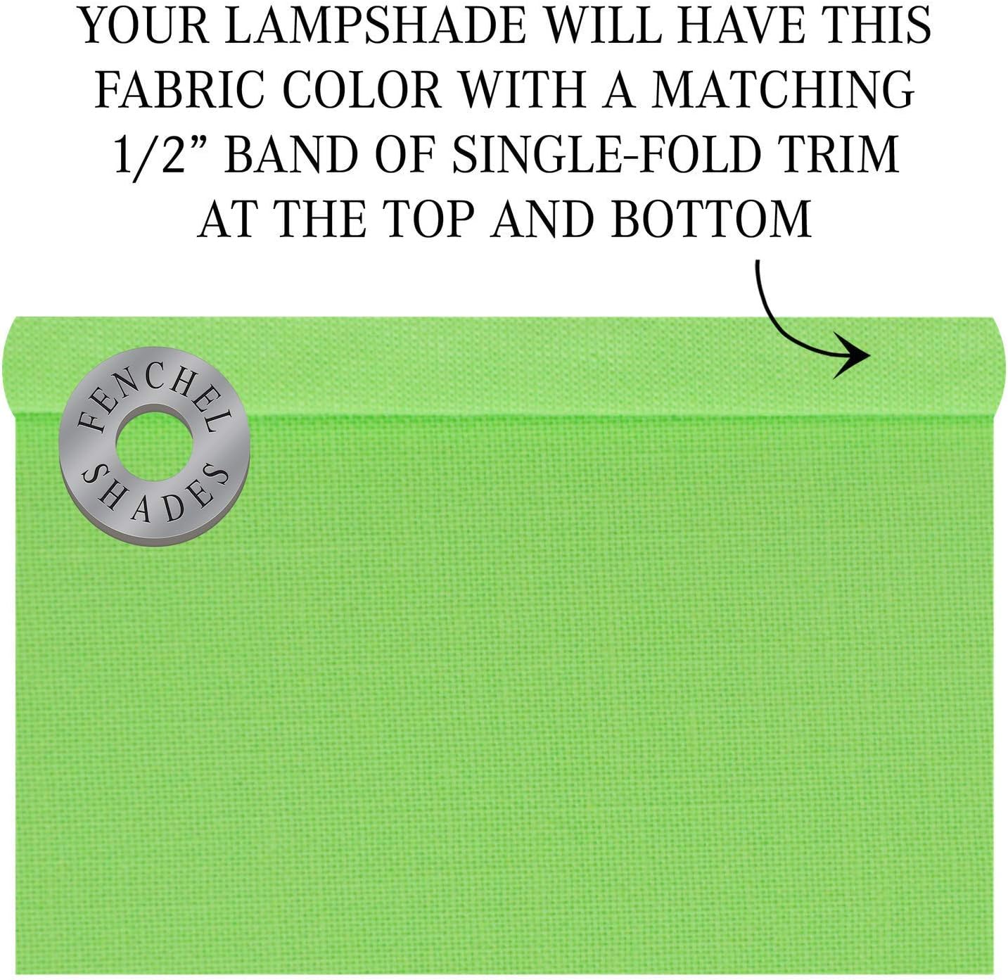 FenchelShades.com Set of 2 Lampshades 10' Top Diameter x 12' Bottom Diameter x 8' Slant Height with Washer (Spider) Attachment. Attaches to Lamps with an existing Harp (not included) (Linen Pear)