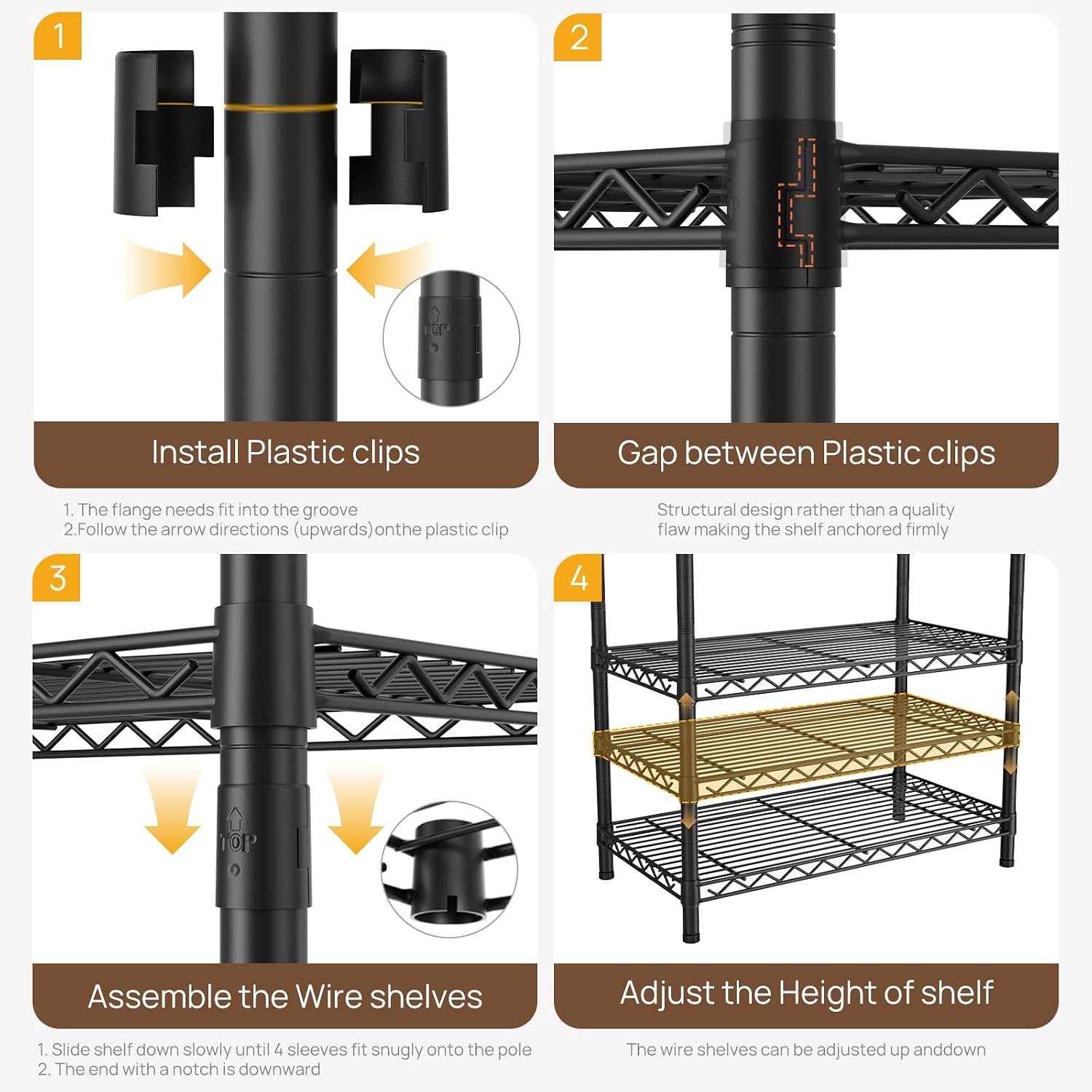 Golpart Coat Rack Clothes Wardrobe：Closet Organizer and Storage Clothing Garment Rack with Shelves Heavy Duty for Hanging Clothes Portable Adjustable Black 15.8' DX61 WX76.5 H