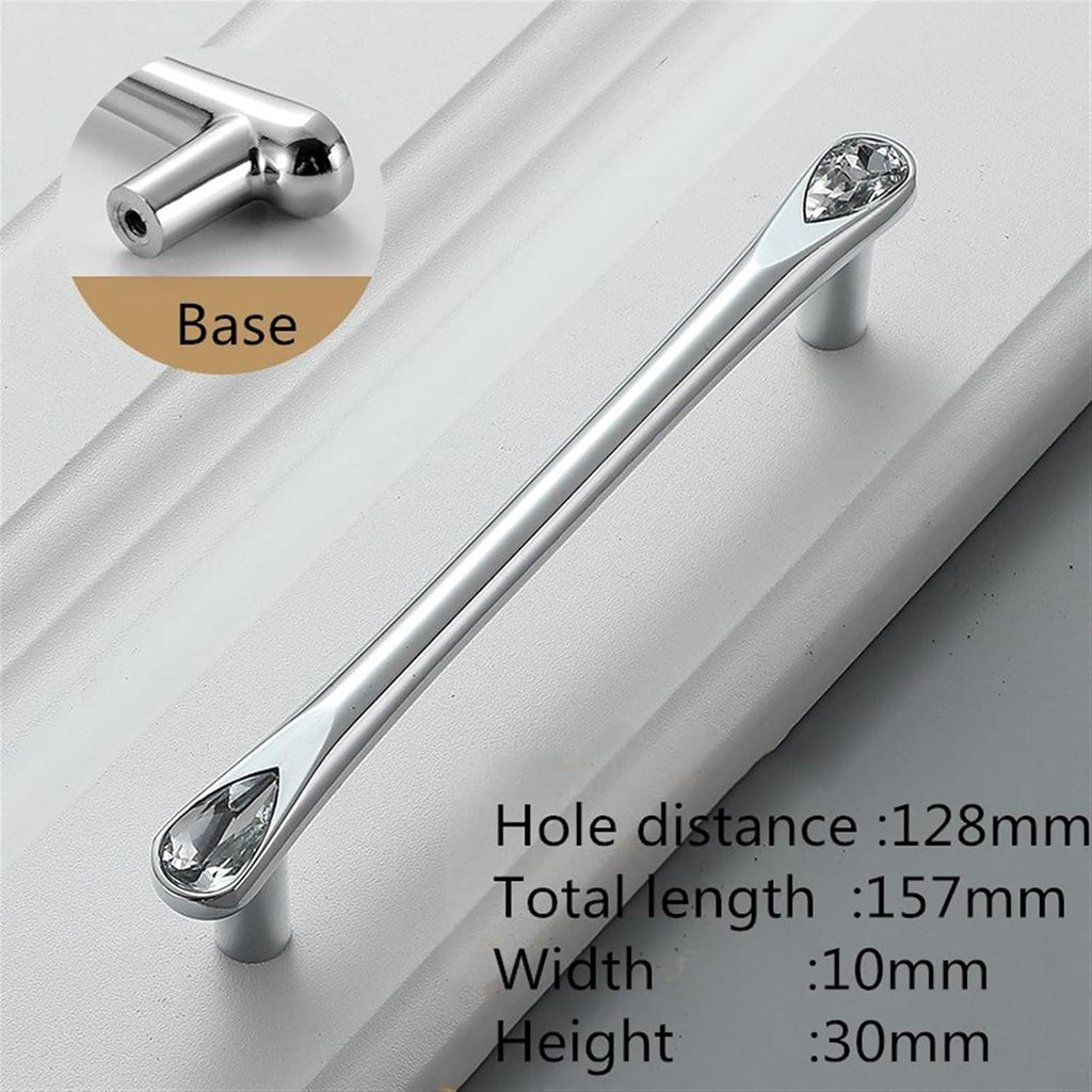 Cabinet Handles Kitchen Hardware 6 PCS Luxury Diamond Crystal Handles Alloy Kitchen Dresser Cabinet Handles Door Knobs Furniture Hardware Cabinet pulls Kitchen Cabinet Handles ( Color : 6732-128 )