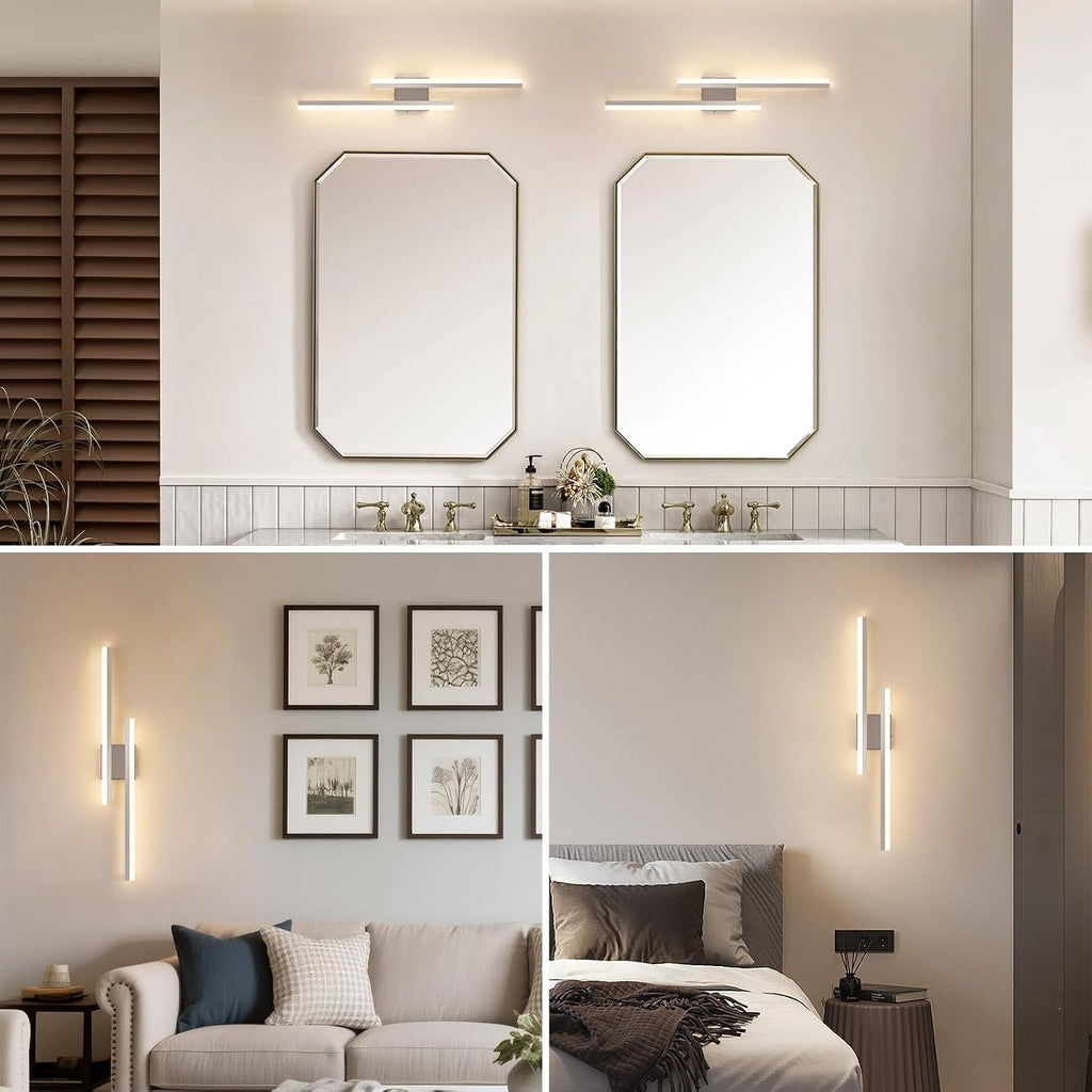 Battery Operated Wall Light Fixtures for Living Room, Dimmable USB Rechargeable Indoor Led Wall Sconce Lighting, Wireless Wall Lamps for Living Room Bedroom Bathroom Hallway Set of 2