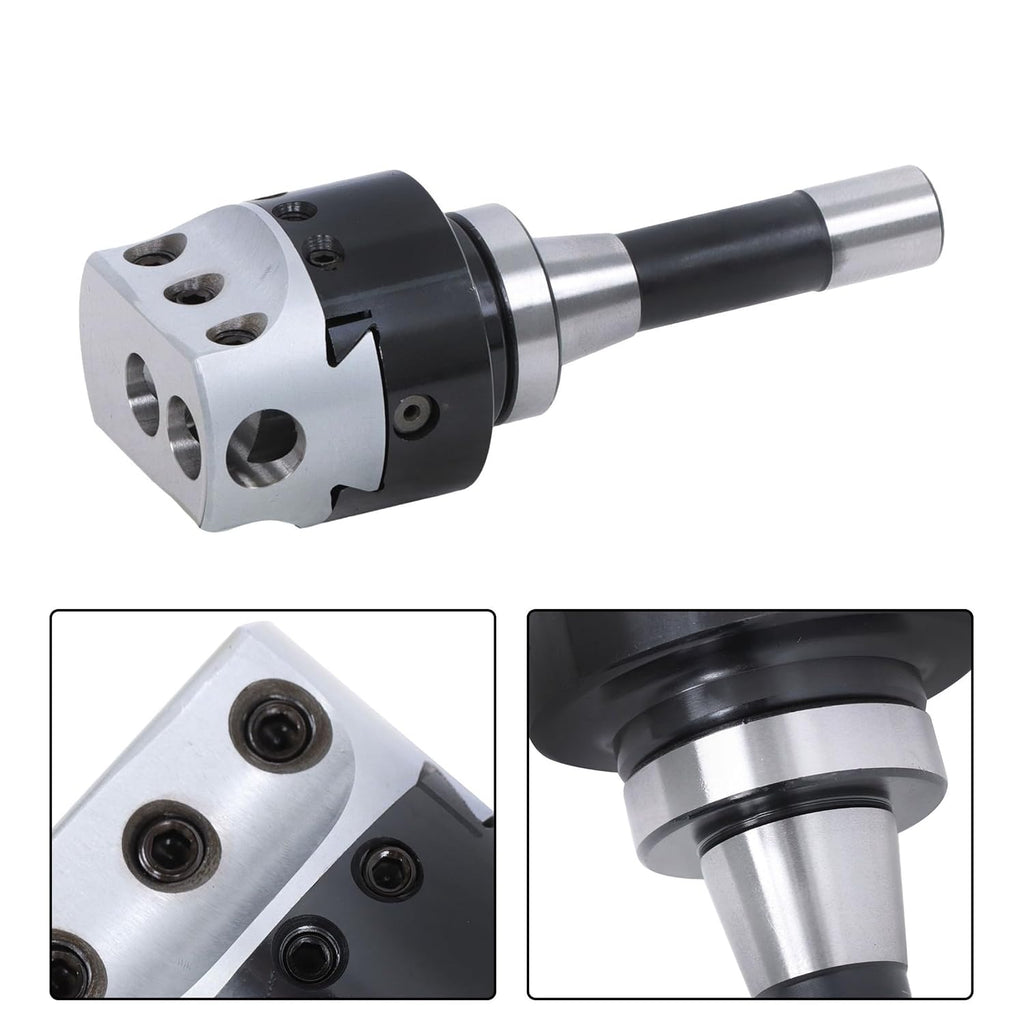 3' Boring Head Set with R8 Shank and 8pcs Carbide Tipped 3/4' Boring Bars 0.001' Accuracy - Double Holder for Milling Machine