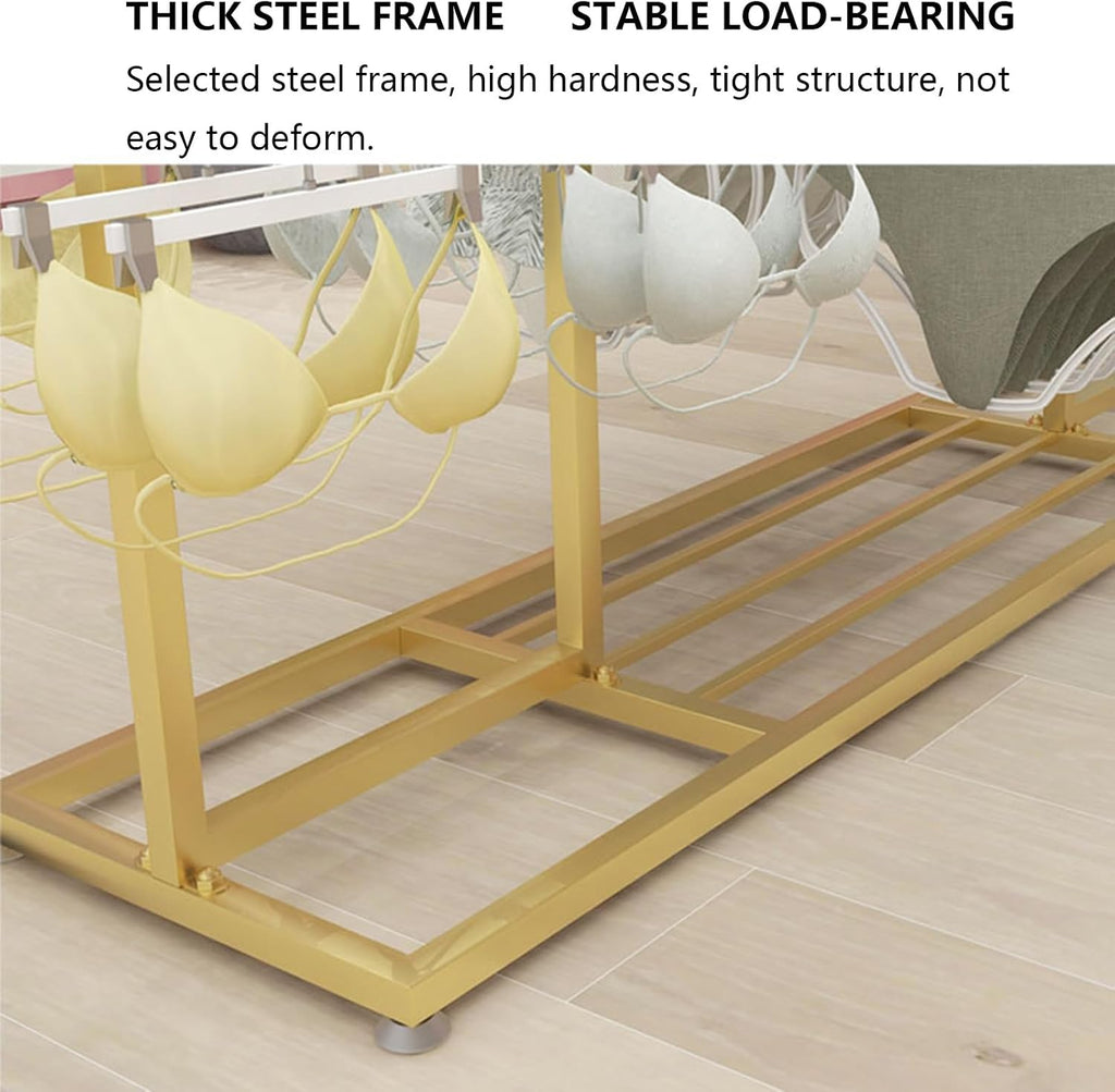 Coat Rack Stand, Underwear Display Stands, Freestanding Clothing Store Boutiques Retail Lingerie Garment Rack, Commercial Shelves for Socks Bra Panties Scarves Storage, 80cm