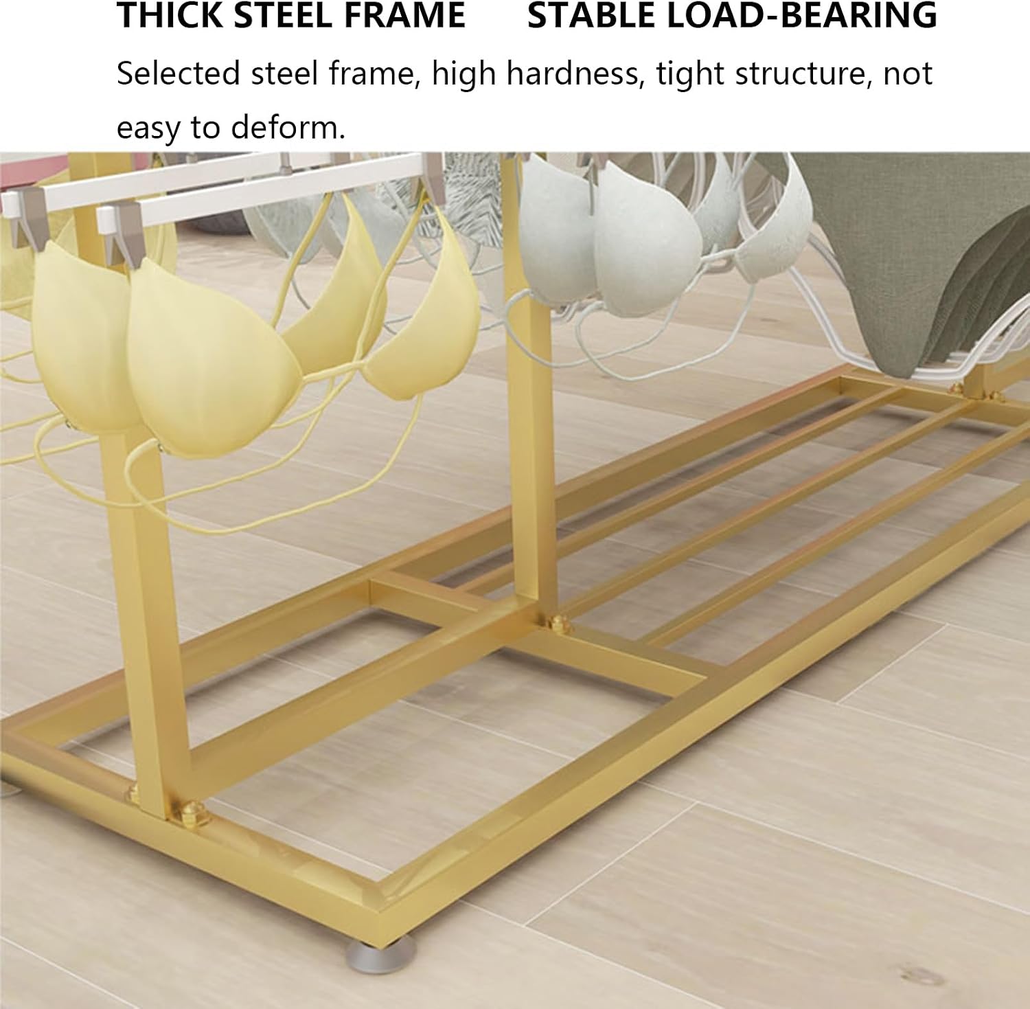 Coat Rack Stand, Underwear Display Stands, Freestanding Clothing Store Boutiques Retail Lingerie Garment Rack, Commercial Shelves for Socks Bra Panties Scarves Storage, 80cm