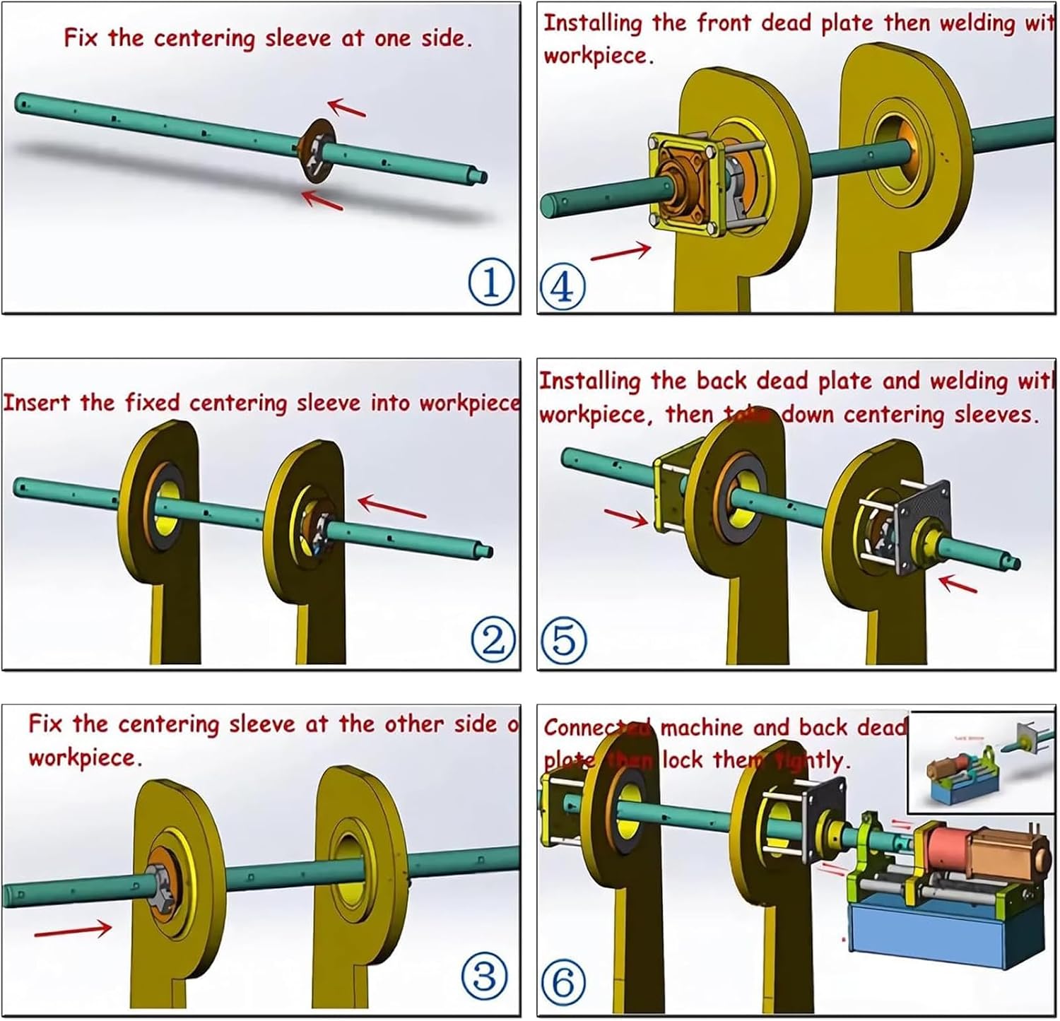 TECHTONGDA Line Boring Machine, 110V Portable Hole Drilling Connecting Rod Boring Machine, Processing Hole Diameter 1.4'-3.15', 1.18' x 63' Bore Bar