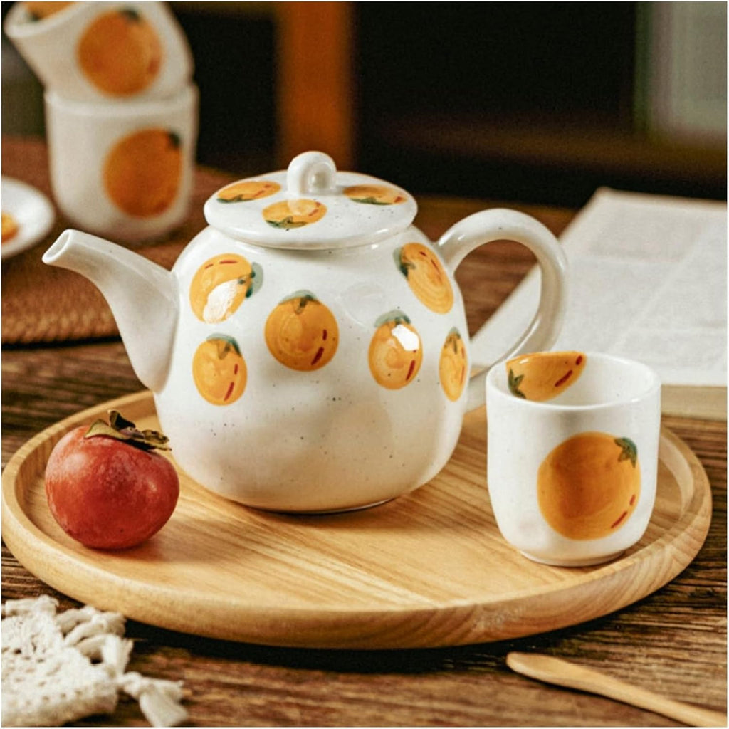 Beverage Serveware Ceramic teapot teacup combination household tea set cool kettle gift creative flower teapot Water Carafe