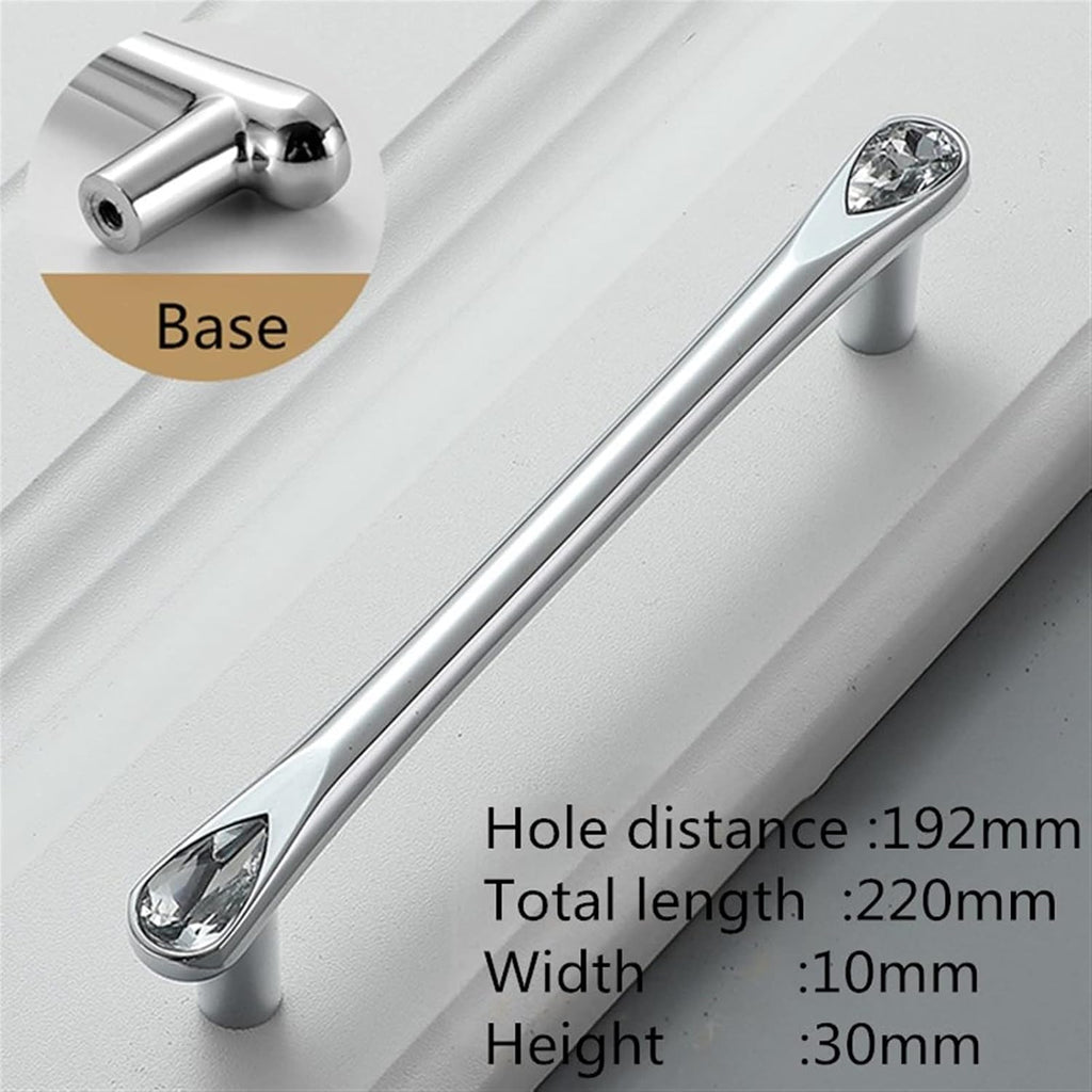 Cabinet Handles Kitchen Hardware 6 PCS Luxury Diamond Crystal Handles Alloy Kitchen Dresser Cabinet Handles Door Knobs Furniture Hardware Cabinet pulls Kitchen Cabinet Handles ( Color : 6732-192 )