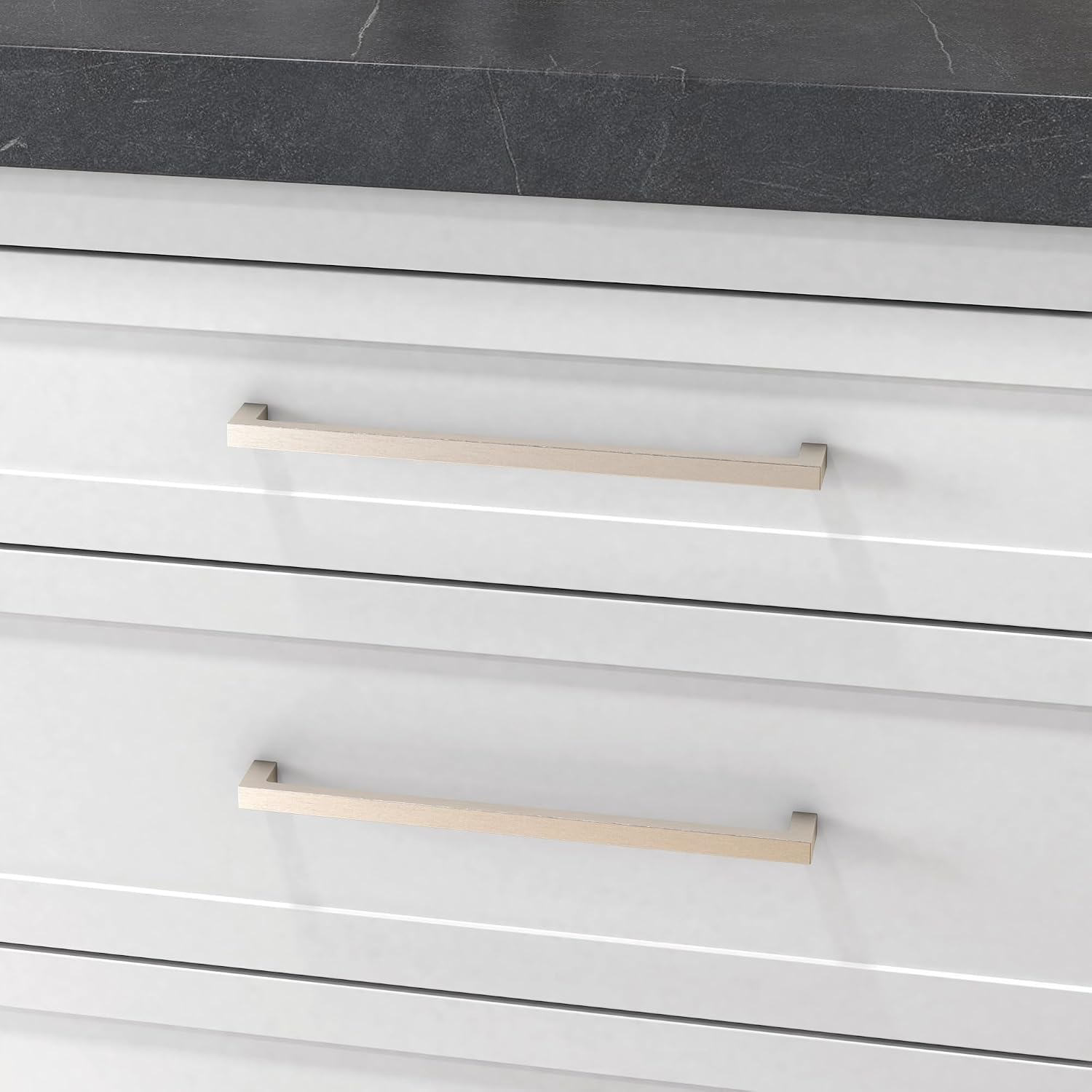 Baldwin 4408 Contemporary 12 Inch Center to Center Handle Cabinet Pull from The Estate Collection - Satin Nickel