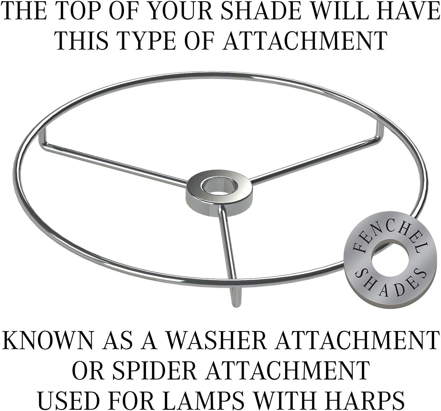 FenchelShades.com Set of 2 Lampshades 10' Top Diameter x 12' Bottom Diameter x 8' Slant Height with Washer (Spider) Attachment. Attaches to Lamps with an existing Harp (not included) (Linen Cedar)