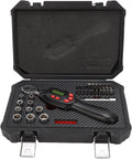 Digital Torque Wrench, 1/4 Inch Drive 1.5 30Nm with Buzzer and LED Flash, Multiple Torque Units Nm lbf.ft lbf.in kgf.cm kgf.m, for Automotive Motorcycle DIY Home Repair (32 Piece Set)