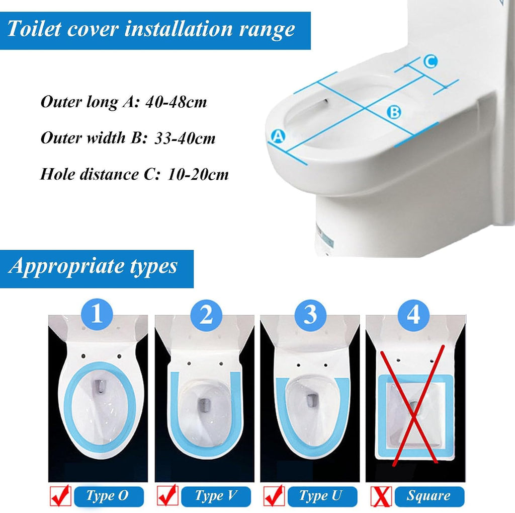 Toilet Seat Elongated with Cover Soft Close, Silent Slow Drop, Ergonomic Design Toilet Lid Suitable to Elongated or Oval Toilets, 3D Effects Decorative(Blue Bream)