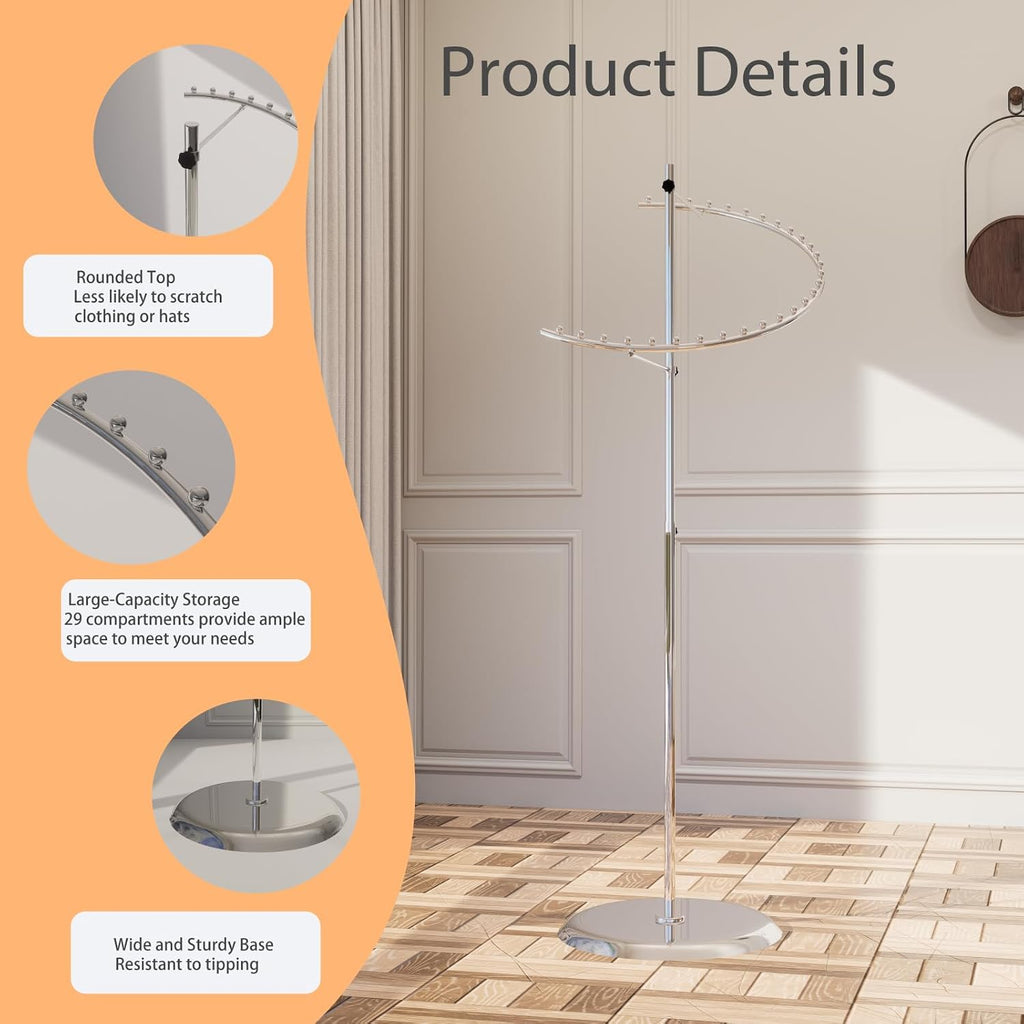 Garment Racks for Hanging Clothes Metal Clothing Rack Organizer Modern Retail Clothes Display Racks for Storage Displays 29 Balls Garments