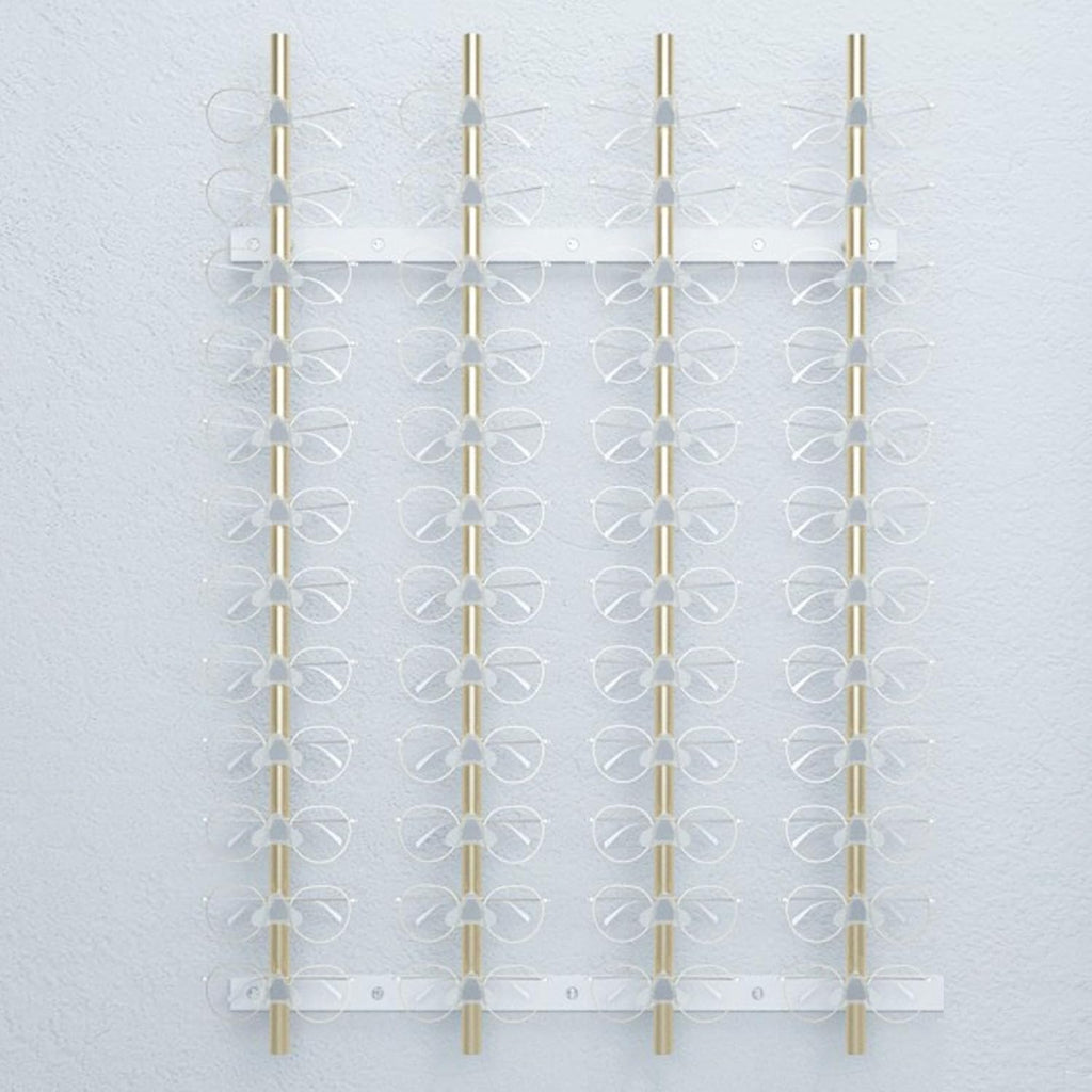 Wall Mounted Eyewear Holder Organizer Storage, Aluminum Alloy Sunglasses Holder Display Rack Multiple Eyewear Display Rod Collection Rack, Retail Store Metal Reading Glasses Storage Rack