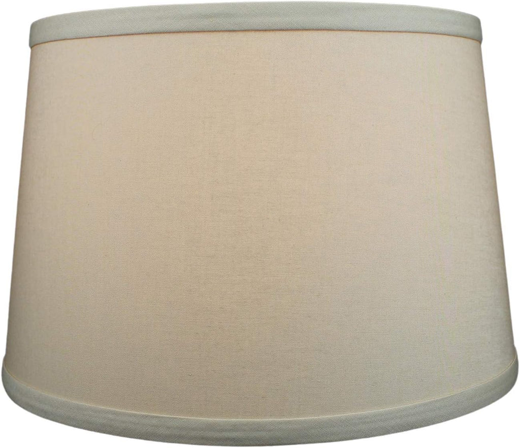 FenchelShades.com Set of 2 Lampshades 10' Top Diameter x 12' Bottom Diameter x 8' Slant Height with Washer (Spider) Attachment. Attaches to Lamps with an existing Harp (not included) (Linen Khaki)