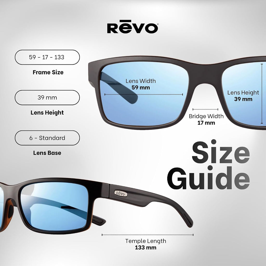 Revo Crawler 59MM Wraparound Rectangular Sunglasses For Men For Women + Bundle Leash + BUNDLE with ACCESSORY EYEWEAR