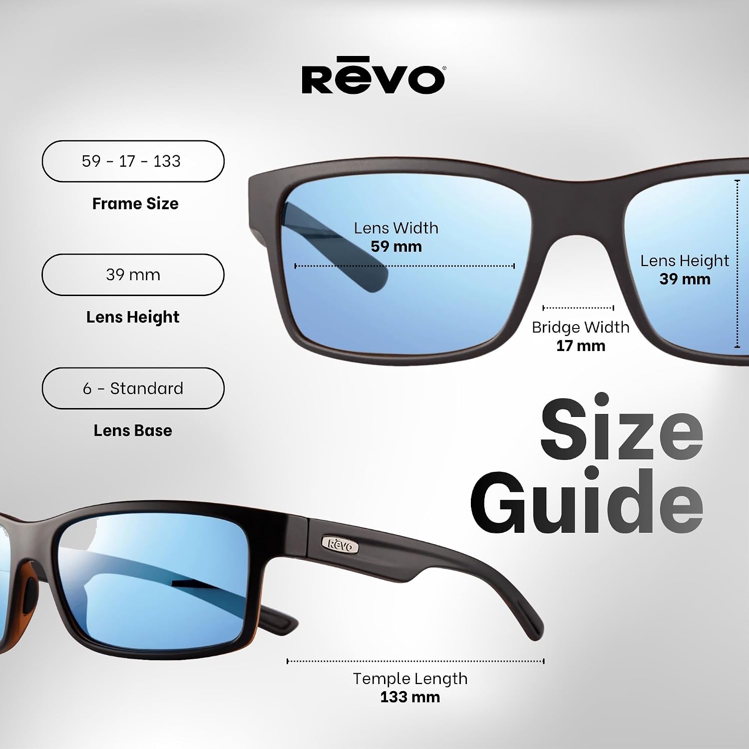 Revo Crawler 59MM Wraparound Rectangular Sunglasses For Men For Women + Bundle Leash + BUNDLE with ACCESSORY EYEWEAR
