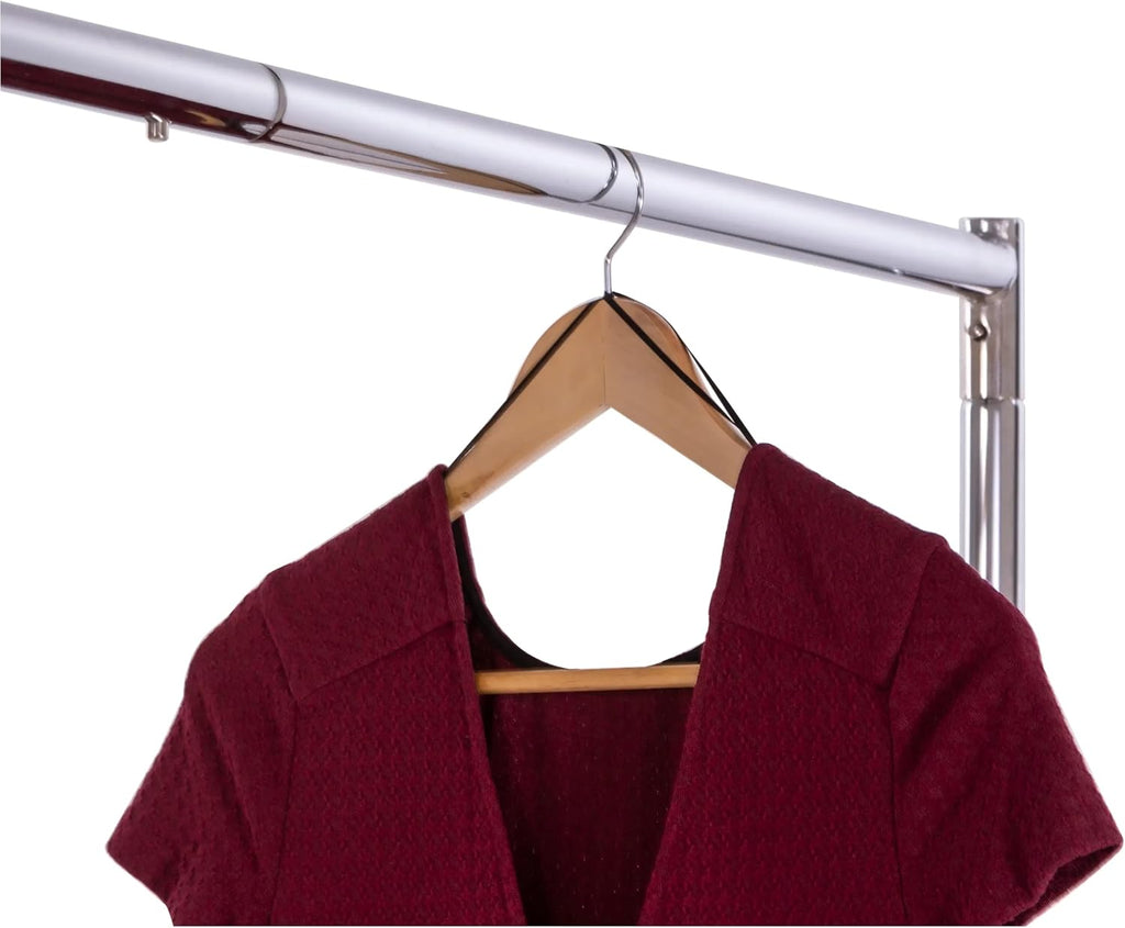 Industrial Garment Rack (Z Rack) - Rolling Clothes Rack, Z Rack with KD Construction with Durable Square Tubing, Heavy Duty Chrome Industrial Garment Rack - Orange