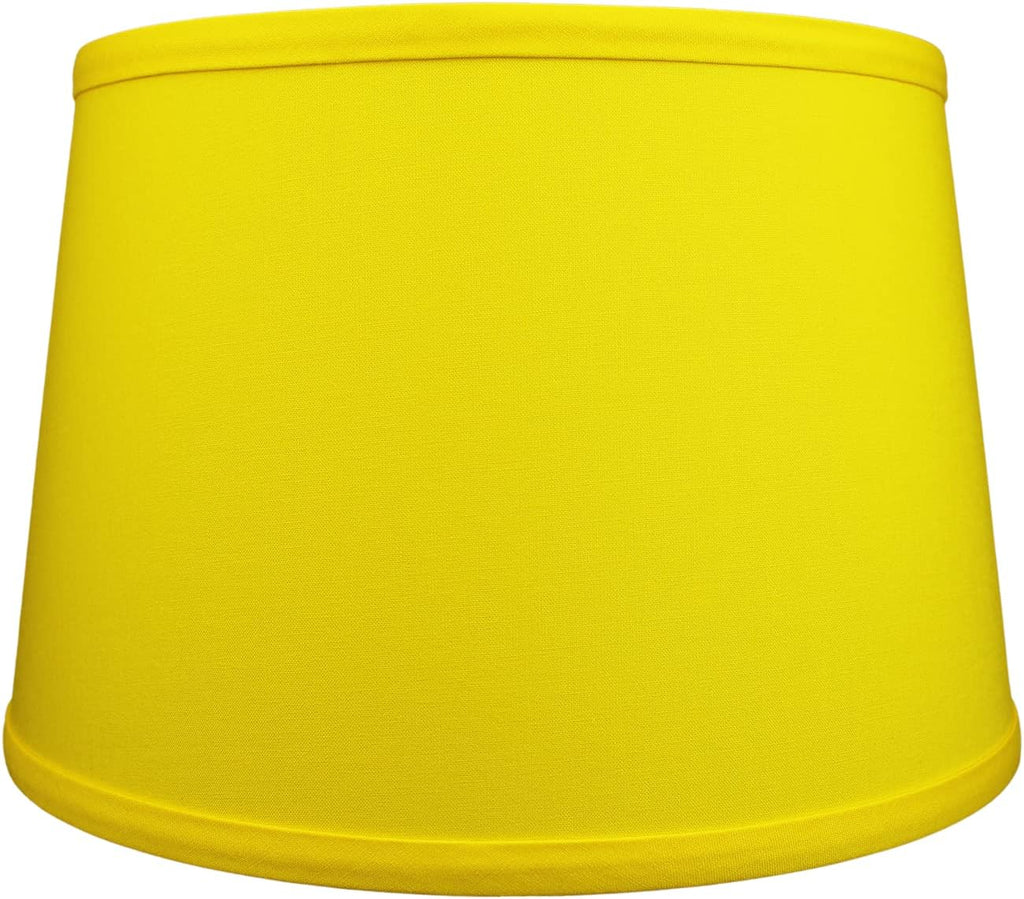 FenchelShades.com Set of 2 Lampshades 10' Top Diameter x 12' Bottom Diameter x 8' Slant Height with Washer (Spider) Attachment. Attaches to Lamps with an existing Harp (not included) (Linen Citrus)
