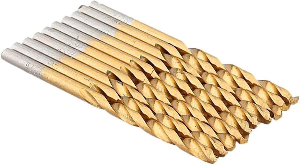 Ti‑Plated Drill Set,170Pcs 1‑10mm Metric Spiral Point Tap Straight Shank Ti Drill Bit C with Storage Case