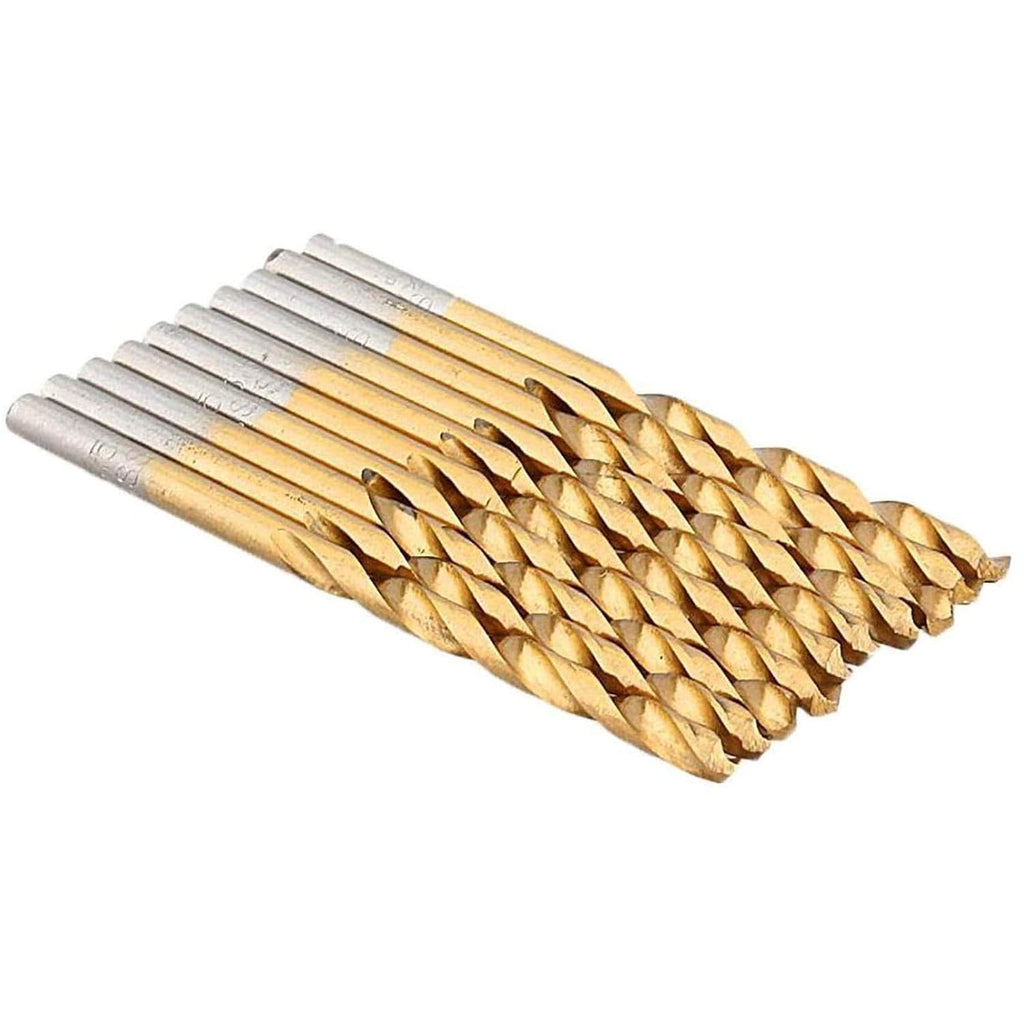170Pcs 1-10mm Straight Shank Ti Drill Bit, Metric Spiral Point Tap Straight Shank Ti Drill Bit Set for Metal Wood Plastic Applications