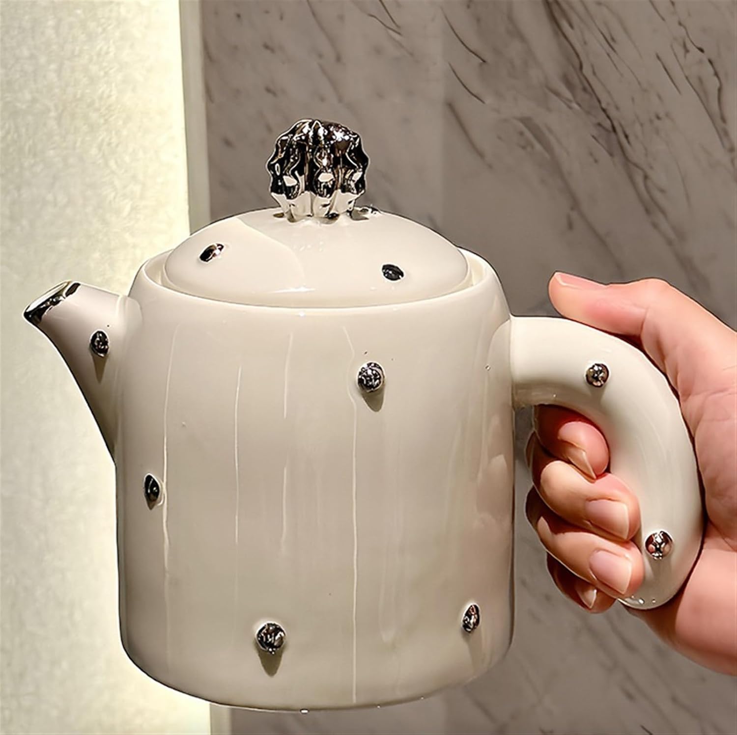 Beverage Serveware Ceramic cold kettle set, household living room water cup, ceramic teapot, tea cup, cold kettle, high temperature resistant Water Carafe