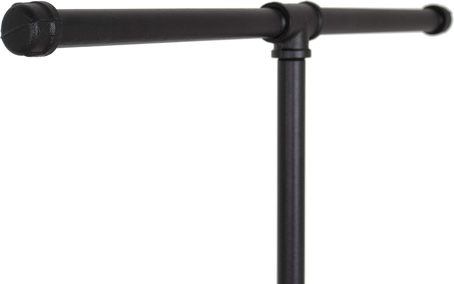 William Robert's Vintage Industrial Clothing Rack Heavy Duty Pipe 2-Way Black Powder Coated for Retail Store and Home