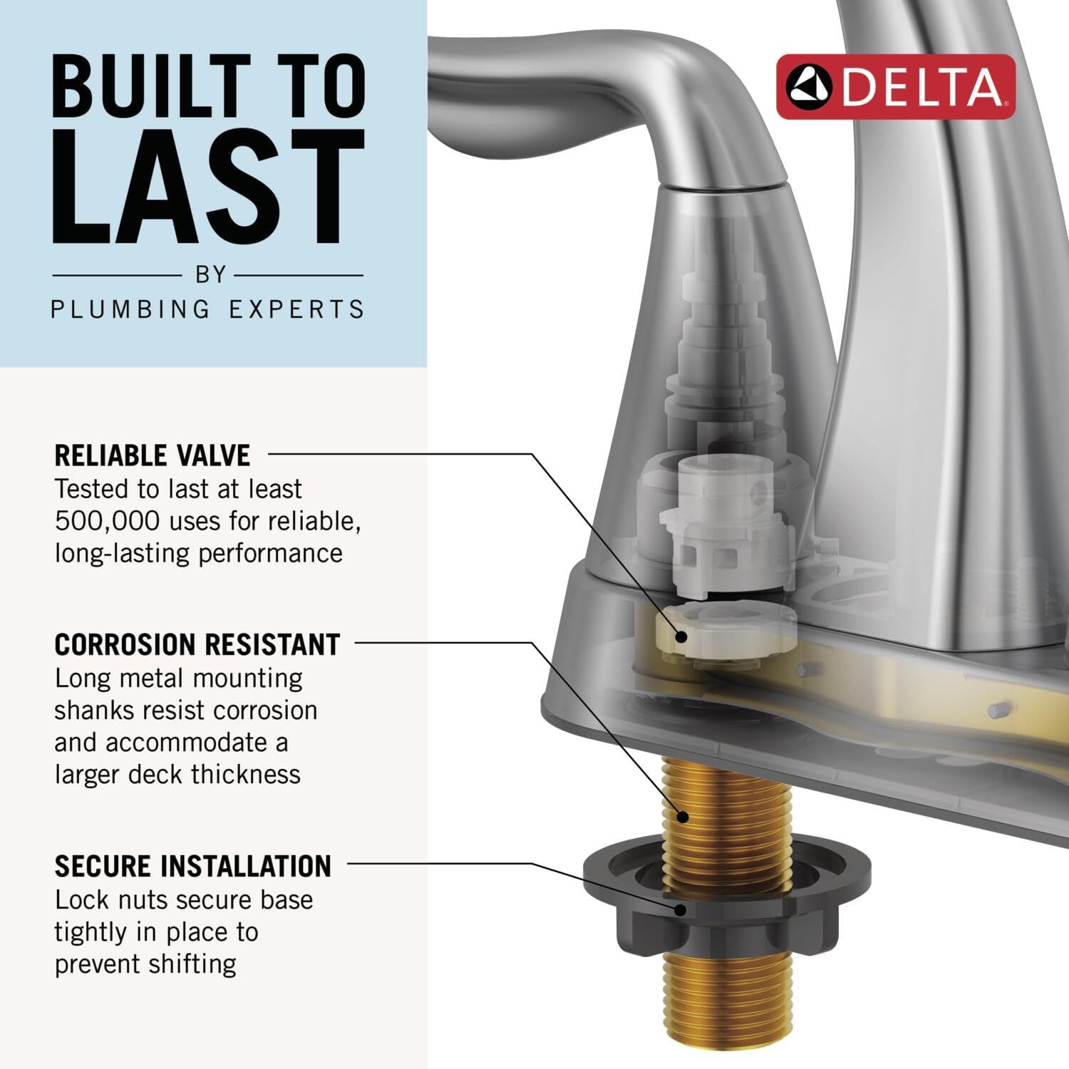 Delta Nicoli Centerset Brushed Gold Bathroom Faucet with Sprayer, 4 Inch 3 Hole Bathroom Sink Faucet with Pull Out Sprayer, Push-Pop Drain, Champagne Bronze 25749LF-CZ