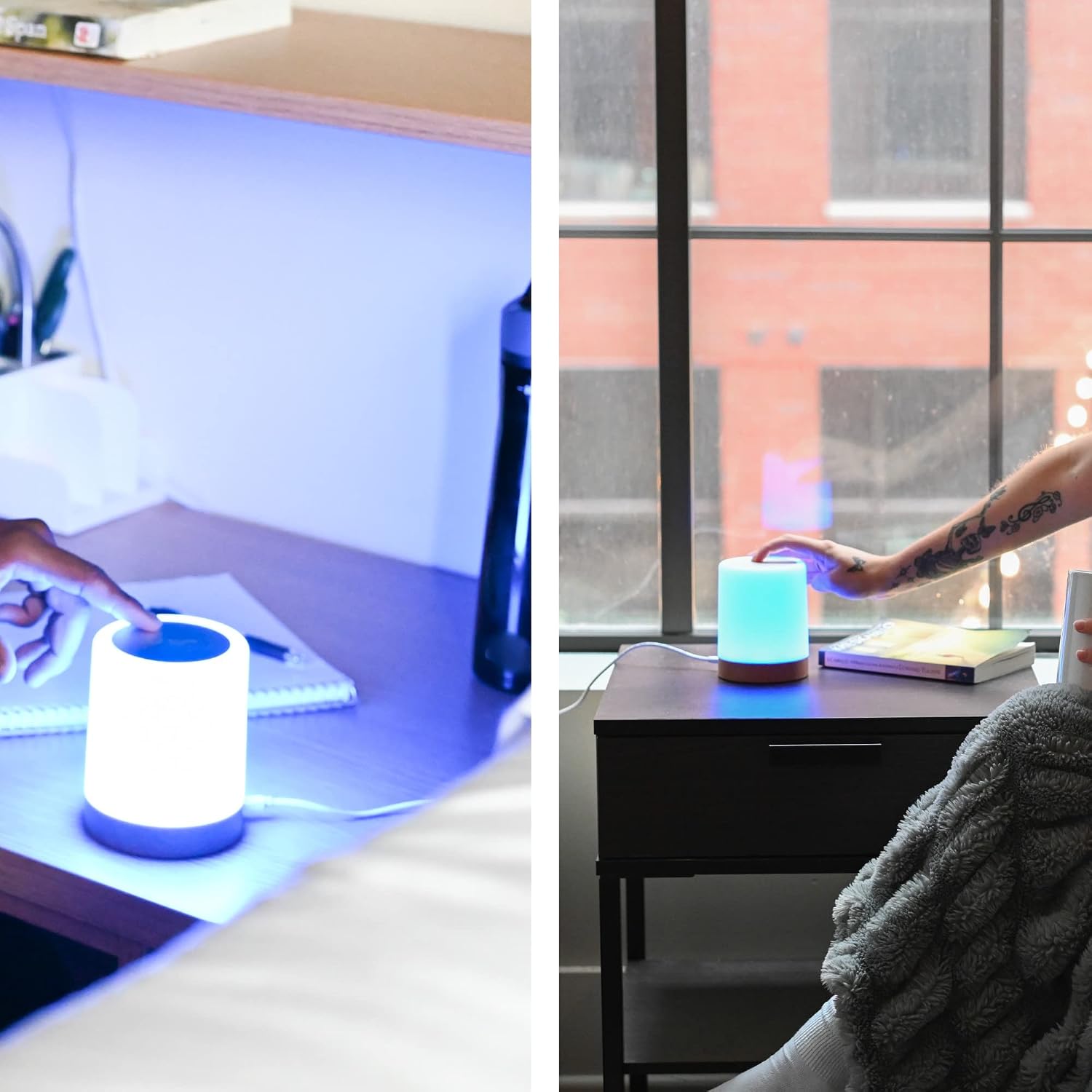 LuvLink Friendship Lamps No Subscription WiFi Touch Lamp for Long Distance Relationships, Couples, Friends & Family - Gift Ready (Set of Four)