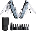 Multitools, 20-in-1 Full-Size, Lightweight EDC, Multi-Purpose Pliers, Folding Knife Nylon Bag, Portable Tools, Men Gift Ideas, Equipment for Emergencies, Hiking, and Outdoor Camping (Blue)